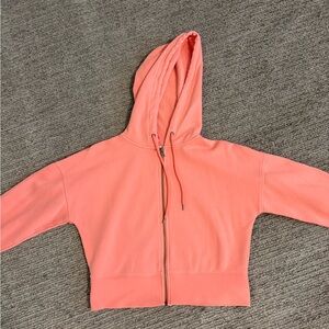 Coral Zip-Up Hoodie